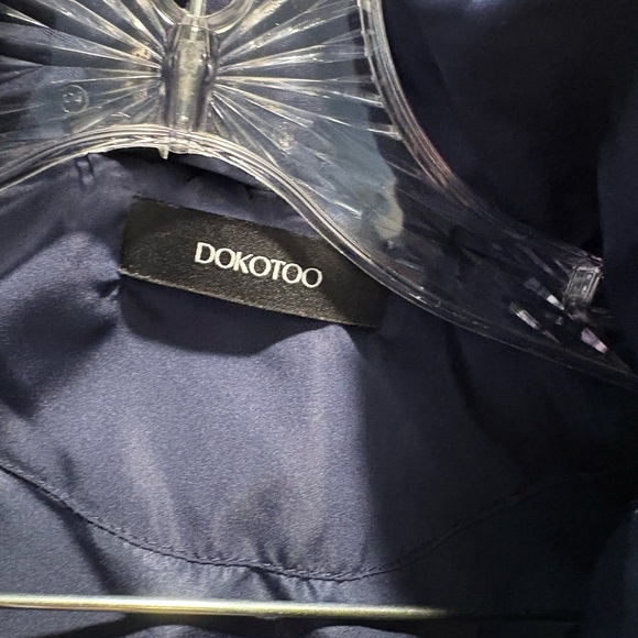 Navy Quilted Long Vest - Picture 2 of 5